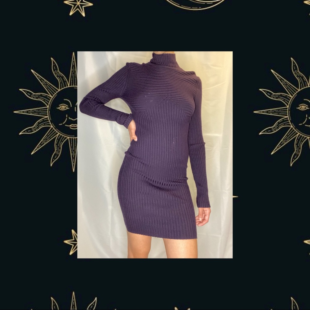 Turtleneck body con dress size M
